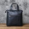 NZPJ Retro Genuine Leather Men's Handbag Top Layer Cowhide Vertical Briefcase Casual Business One Shoulder Messenger Laptop Bag