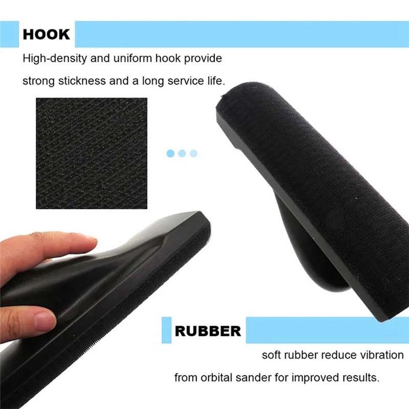 AEE2-Hand Grinding Disc 80X190MM Hand Grinding Adhesive Tray Black Adhesive Polishing Adhesive Disc