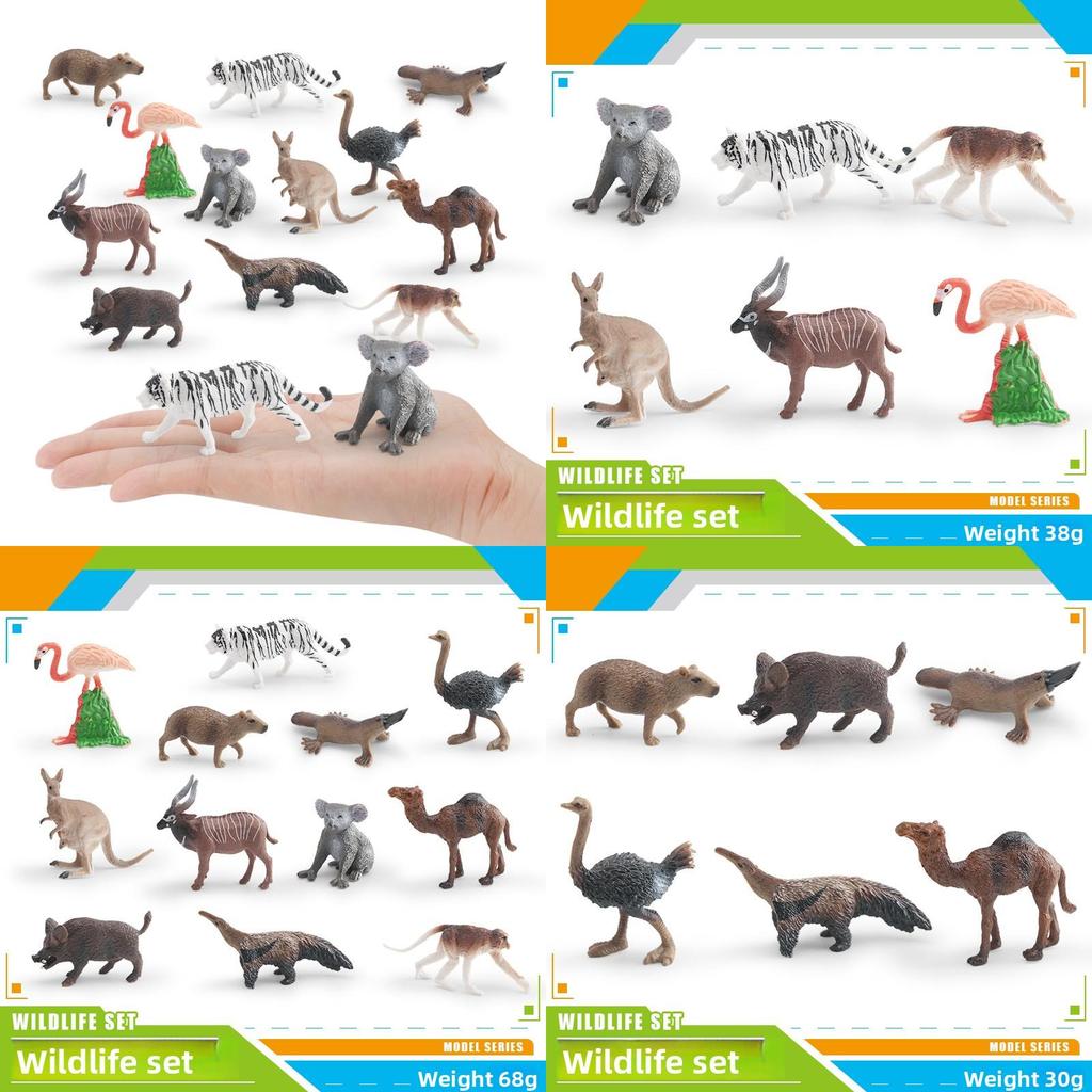 Mini Wildlife Animal Pvc Model Set With Static Figures For Collectors And Home Decor