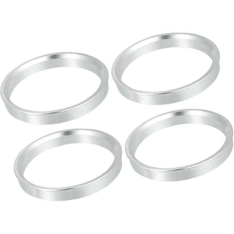 

71.6mm to 64.1mm Universal Car Hub Centric Rings Silver Tone - Pack of 4 Auto Accessories