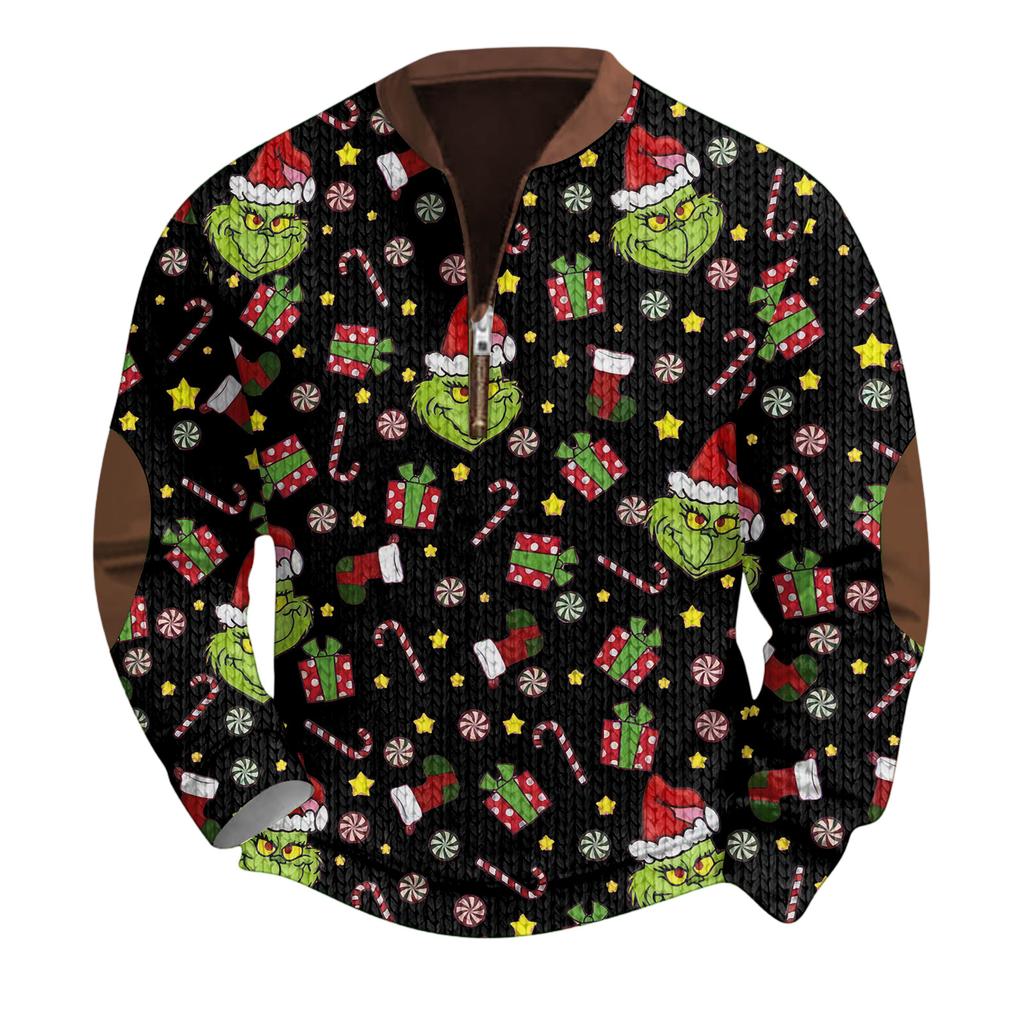 Men'S Outdoor Zipper Long Sleeved Sportswear Casual Sweatshirt