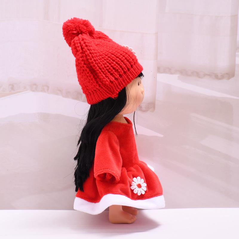 [Clothing Only] Spanish Mia 24cm Potato Doll Outfit - Little Flower Red Skirt & Wool Hat