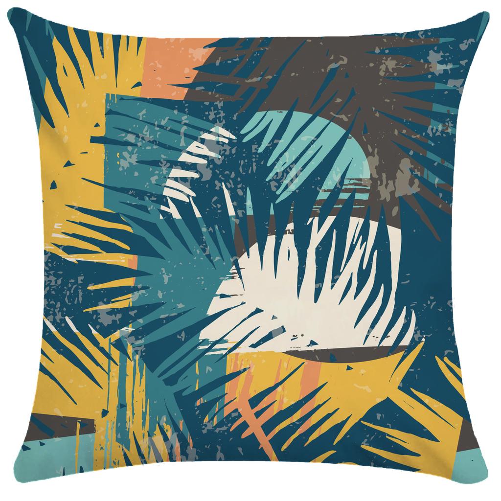 Pflanzenblatt-Kissenbezug, weicher, kurzer Plüsch-Kissenbezug, tropischer Regenwald-Kissenbezug, Kissenbezug, Umarmungskissenbezug