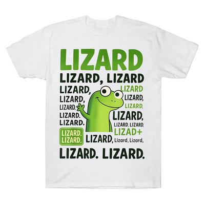 Koszulkki z Memem Jaszczurki Wirusowy Mem Kreskówkowy Print Jaszczurki Ubrania Śmieszny Mem Jaszczurki Bawełniane Wygodne Koszulki Modne Koszulki Unisex