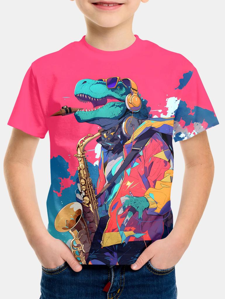 2025 Kids Clothes Dinosaur Graphic T Shirt for Children 3d Printed Tee Shirts Funny Children's Clothing T-Shirt Cool Design Tops