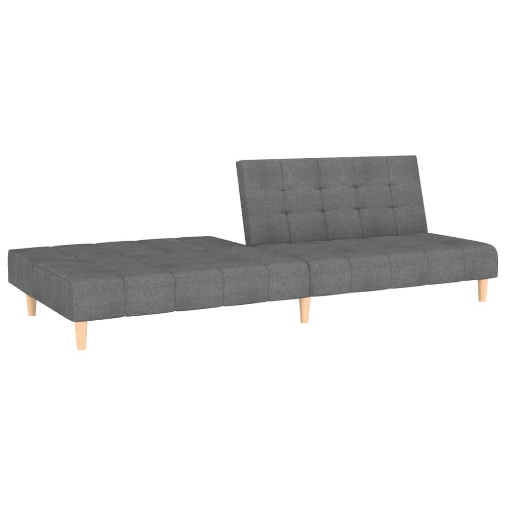 Vidaxl 2-Seater Foldable Sofa, Light Gray, Upholstered In Fabric