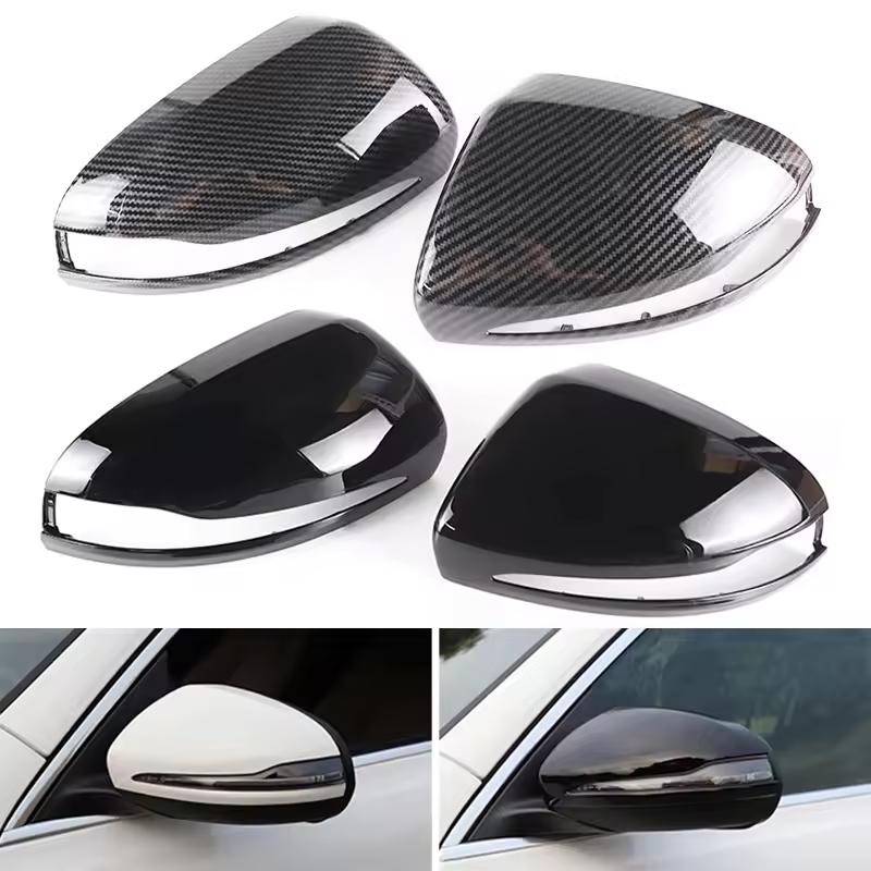 For Mercedes-Benz C S E GLC G Class AMG W205 X253 W222 W213 W238 Rearview Mirror Cover Bright Black Replacement 2014 -