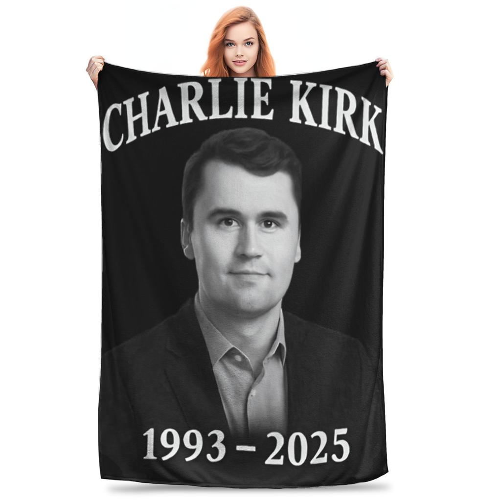 Charlie Kirk Shoot Blanket Quality Super Warm  Bedding Throws Winter Girls Boys Couch Chair Fashion Bedspread