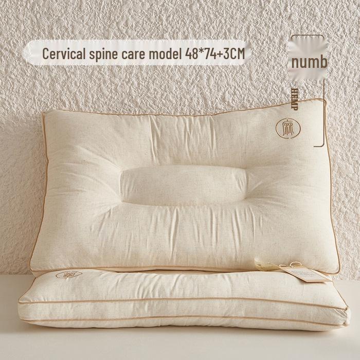 Hotel Quality Fluffy Linen Neck Care Pillow Pair - Antibacterial & Anti-Mite for Deep Sleep