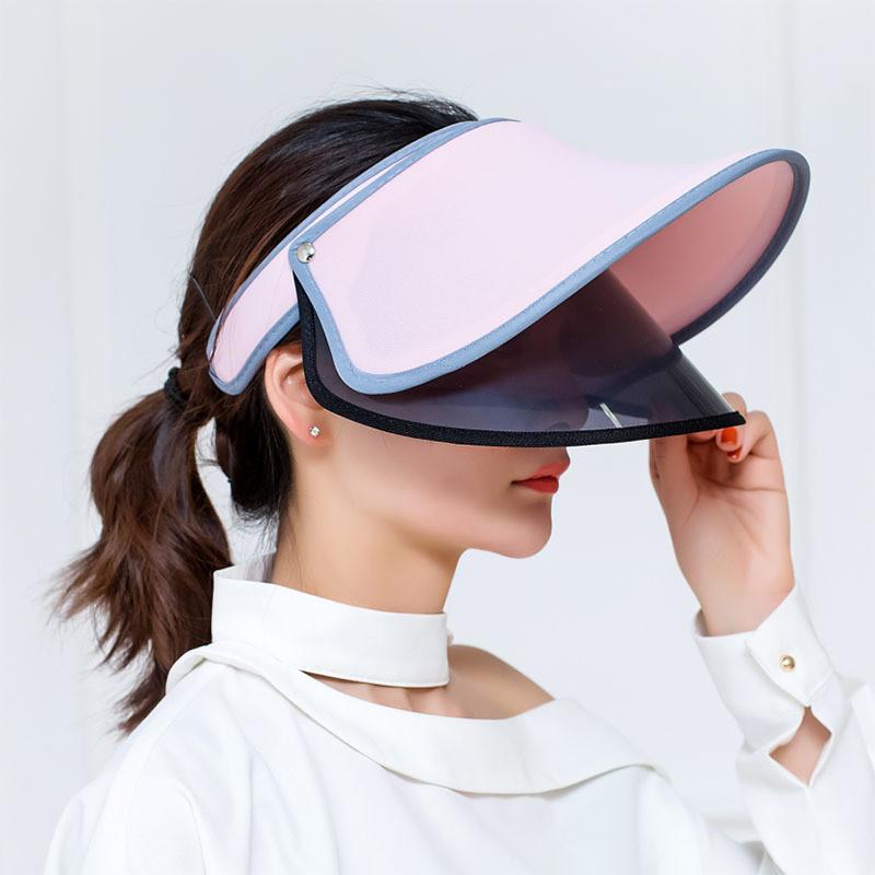 Sun Protection Hat Women Summer Double Layer Breathable Sunshade Cap For Outdoor Travel