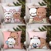 Panda B-Bubu D-Dudu Pillow Case Sofa Living Room Bedroom Double-sided Printing Square Cushion Nap Time Cushion Cover