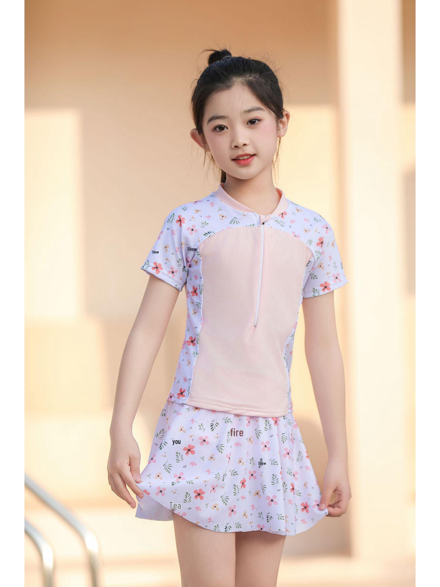 

Милый раздельный купальник принцессы для девочек 2024 года для детей младшего школьного возраста - Свежий стиль, Купальник для горячих источников XL (Height 120-130 cm, Weight 30-35 kg)