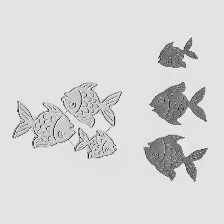 Fisch Stanzformen Schablonen Kohlenstoffstahl Stanzschablonen für Kartenherstellung Fotoalbum Scrapbooking Verzierungen