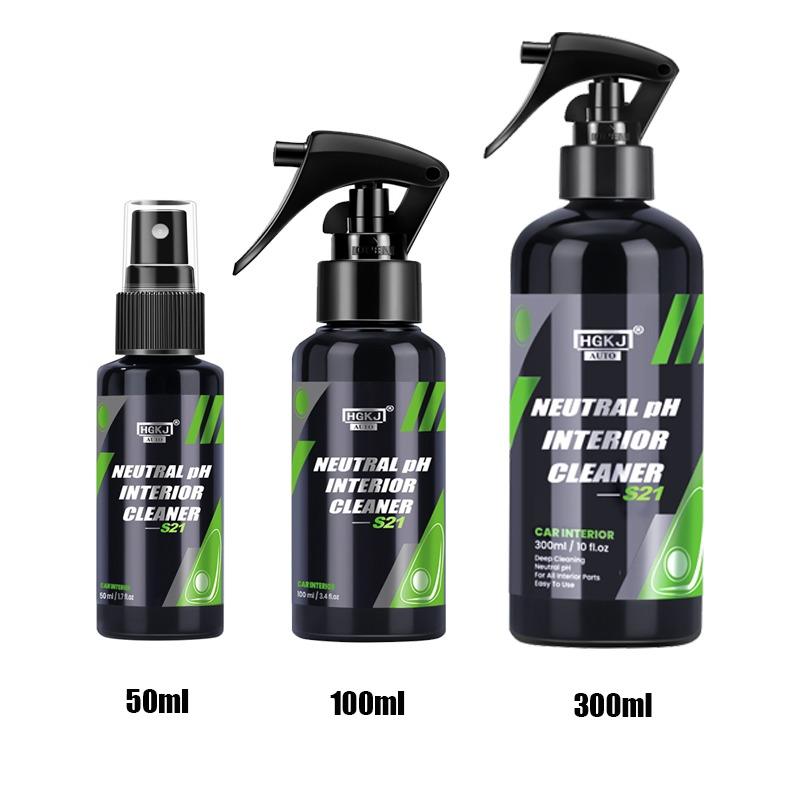 Spray Limpador de Interiores de Carro com pH Neutro Agente de Limpeza para Teto Painel Couro Tecido Spray Agente de Limpeza Acessórios para Carro