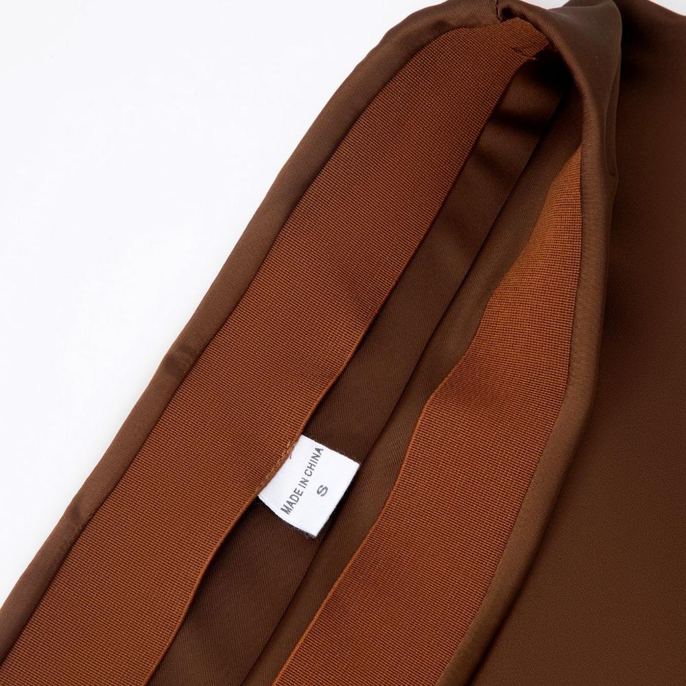 IHUASU Женская юбка из ацетатного атласа с высокой талией и эластичными вставками — фото 9