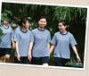 Sailor Striped Blue & White Men's Round Neck T-shirt, Summer Half Sleeve, Couples' Plus Size