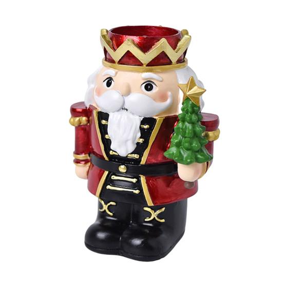 

Christmas Nutcracker Candle Holder Resin Nutcracker Figures Candle Stick Stands for Wedding Dining Party Home Table Mantel Centerpiece A