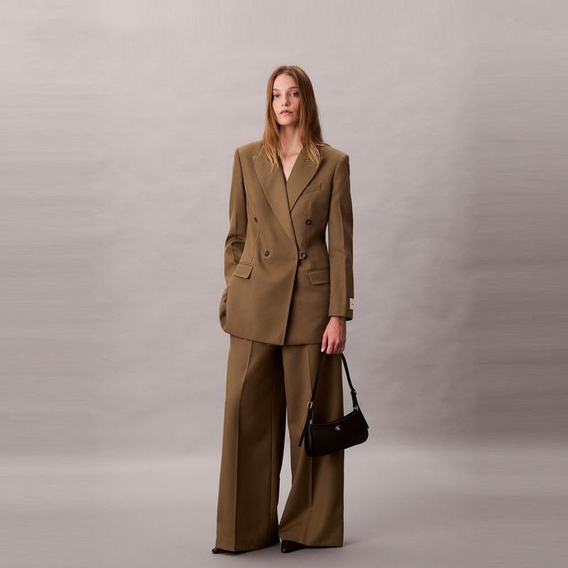 Calvin Klein Small Commuter Metal Letter Shoulder Bag Women bags Space-Black 4F3170G-YIH