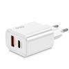 55W USB + USB-C QC3.0 Fast Charging PD Charger for iPhone 15 Plus 14 Pro Max Samsung  Xiaomi Realme Universal Wall Charger