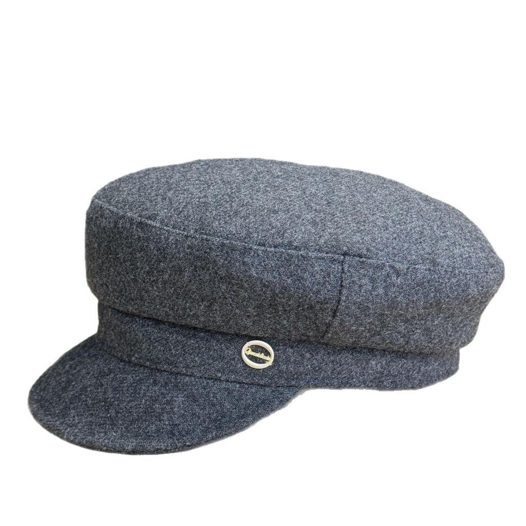 New Octagonal Hat for Women in Autumn and Winter Showing Face Small and High End Korean Style Woolen Painter Beret Warm Peaked Cap