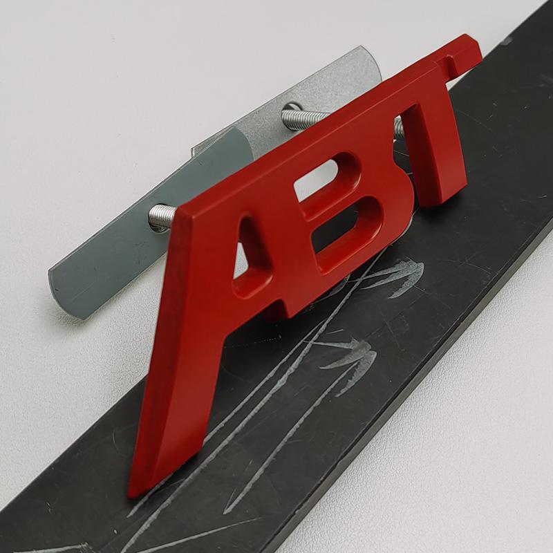 

3D Metal Chrome Black Logo ABT Emblem Car Front Grille Badge Sticker 80x32mm