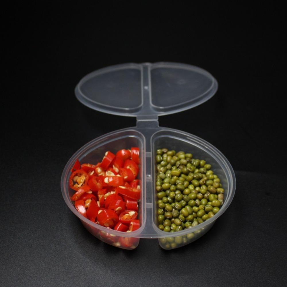 20Pcs with Lid Disposable Sauce Container Leak-Proof Dip Box Portable Condiment Box  Takeout