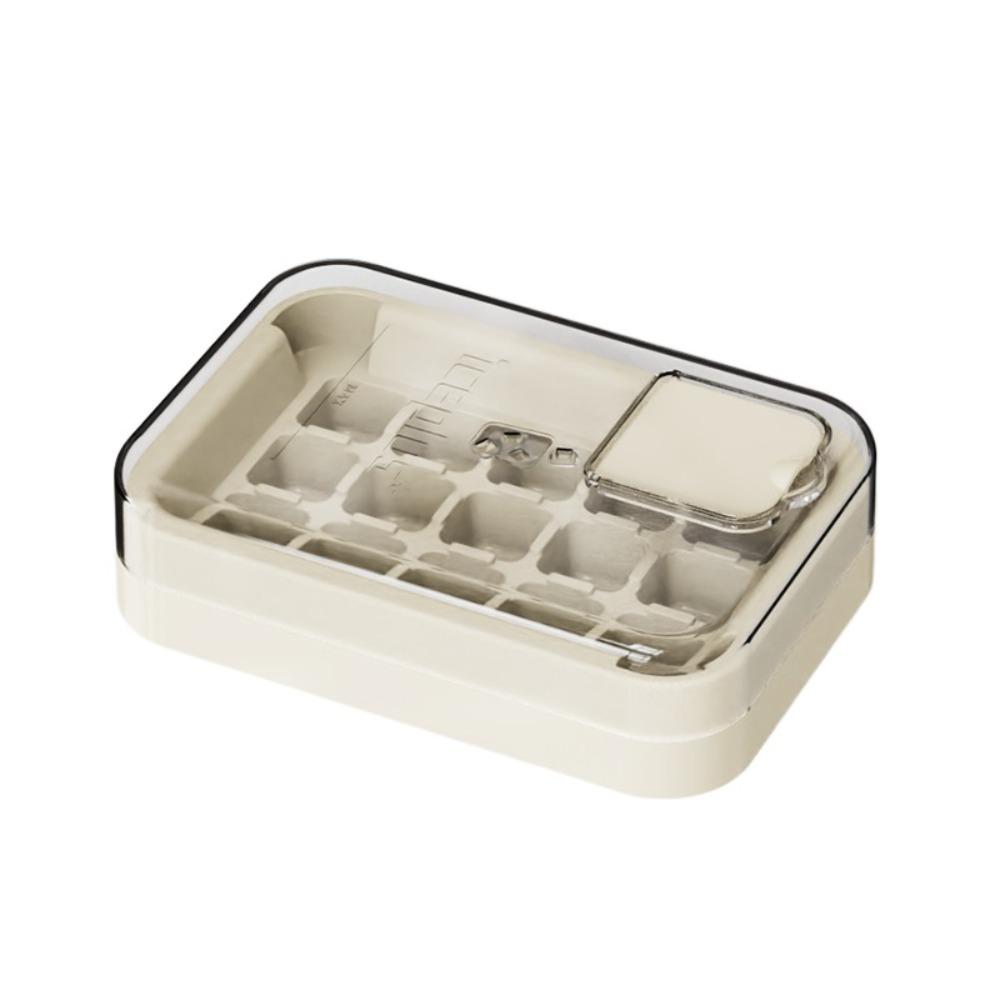 

15 Compartments Ice Cube Mold Food Grade Ice Cube Storage Box Durable Household Pressing Ice Cube