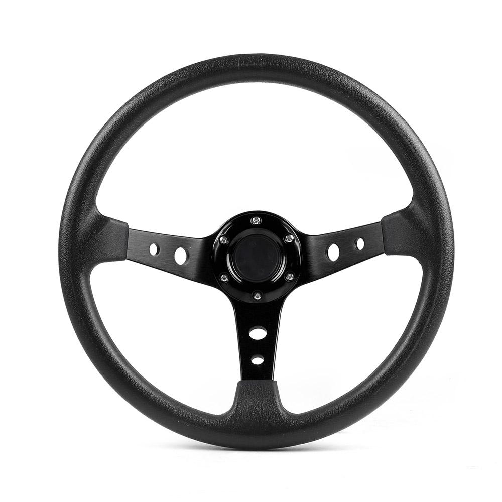 14inch 350mm PU Leather Car Racing Steering Wheel Aluminum Alloy Deep Dish Sport Drifting Universal Wheel
