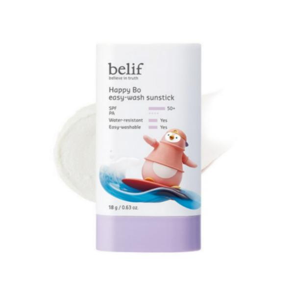 Belif Happy Bo Easy Wash Sun Stick SPF50+ PA++++ 18g | Gentle Kids Sun Stick | Easy Cleansing UV Protection