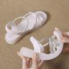 2025 Women's Versatile Korean-Style Rhinestone Flat Sandals with Soft, Non-Slip Sole.