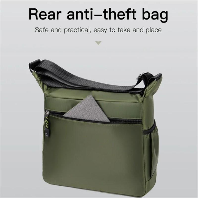 Hot Sale Large Capacity Men's Casual Fashion Single Shoulder Crossbody Luxury Messenger Bag Multi-layer Pocket Design Oxford