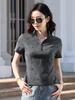 2026 Summer Women's Short Sleeve Slim Fit Stand Collar T-Shirt