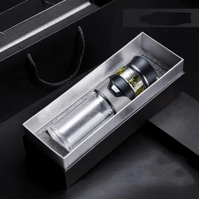 Tea Water Separation Thermos Bottle Stainless Steel Tea Strainer Thermos Infuser Tumbler Vacuum Flask With Tea Filter Two Cover