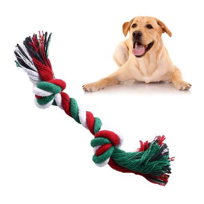 Durable Interactive Colorful Bite Resistant Bone Rope Dog Molar Teeth Cleaning Pet Chew Rope