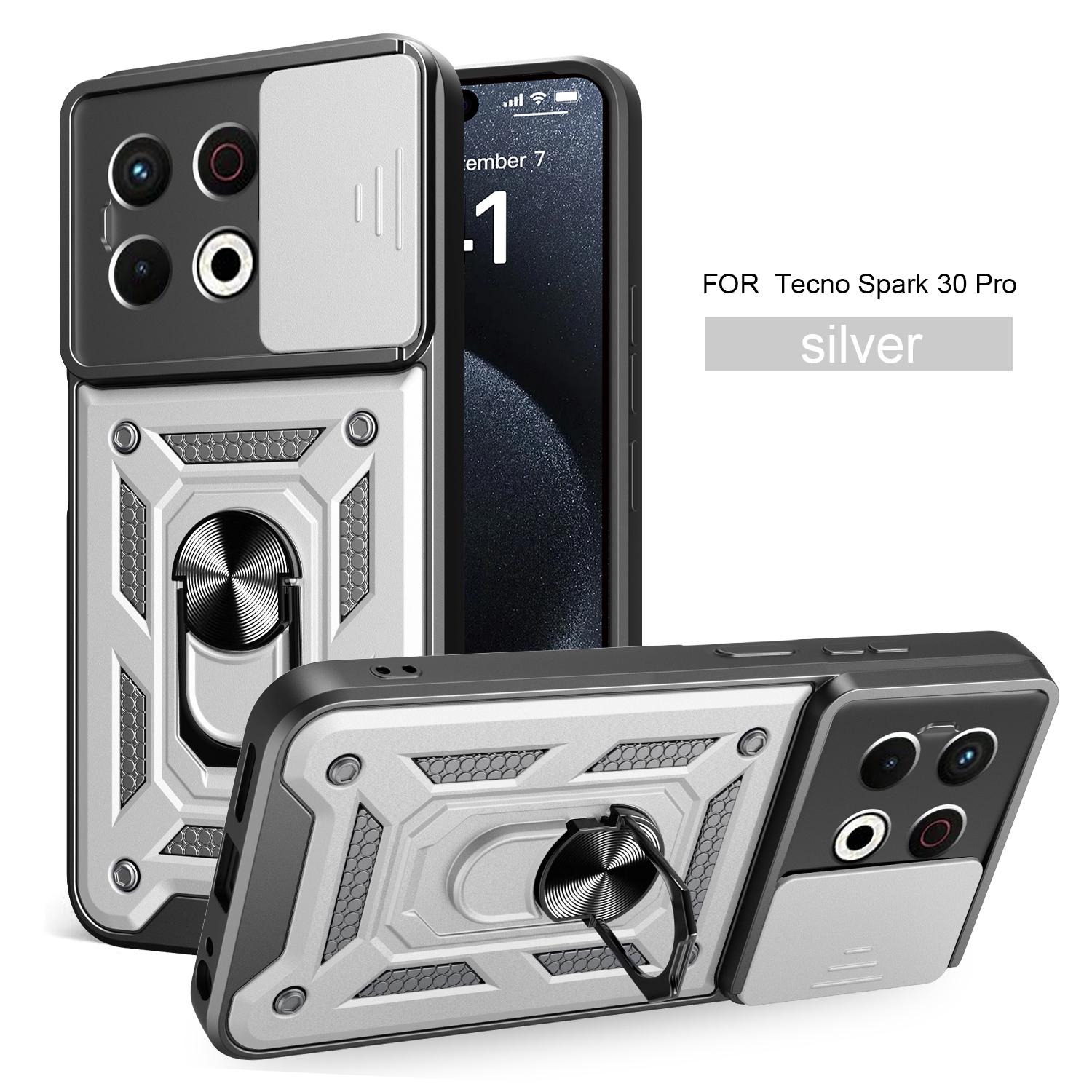 

For Tecno Spark 30 Pro Case Tecno Spark 30 Pro 4G Cover Magnetic Ring Holder Armor Phone Case Slide Camera Protect Back Cover Tecno Spark 30 Pro