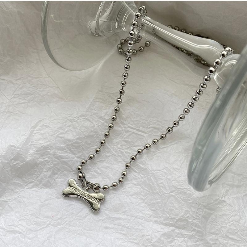 

Шикарное колье-подвеска из кости с микро-инкрустацией бриллиантами - Хип-хоп ключичная цепочка