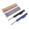2.8mm Carpenter Pencil Set Mechanical Woodworking Pencil with Refills Set for Writing Drafting Sketc