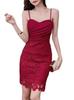 ISLAYCAOLILA CR8 Liara Dress Perfect for or Party Features a Mini and a Wrap Features a and Women's (Size S, Red) - Cabaret, Mini, Club, Wear. Tight,