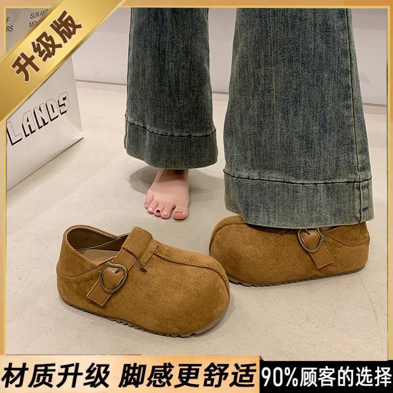

Thick-soled inner height-increasing Birkenstocks, new autumn can be stepped on twice, casual toast single shoe size 38