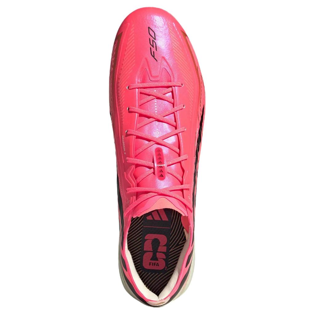 adidas F50 Series Hyperfast Elite 2G/3G Comfortable Fit Artificial Grass Soccer Shoes Unisex Soccer Shoes Fluorescent-Red HQ0017