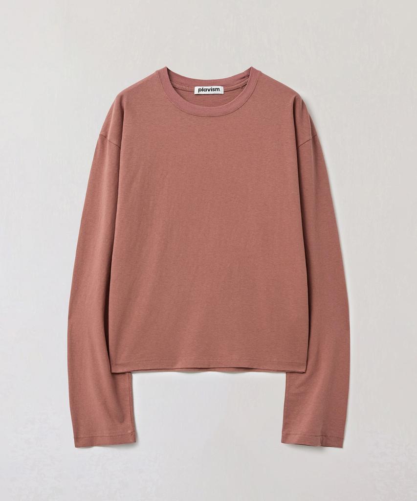Peullabijeum Men Crop Long Sleeve Tee - Dark Orange