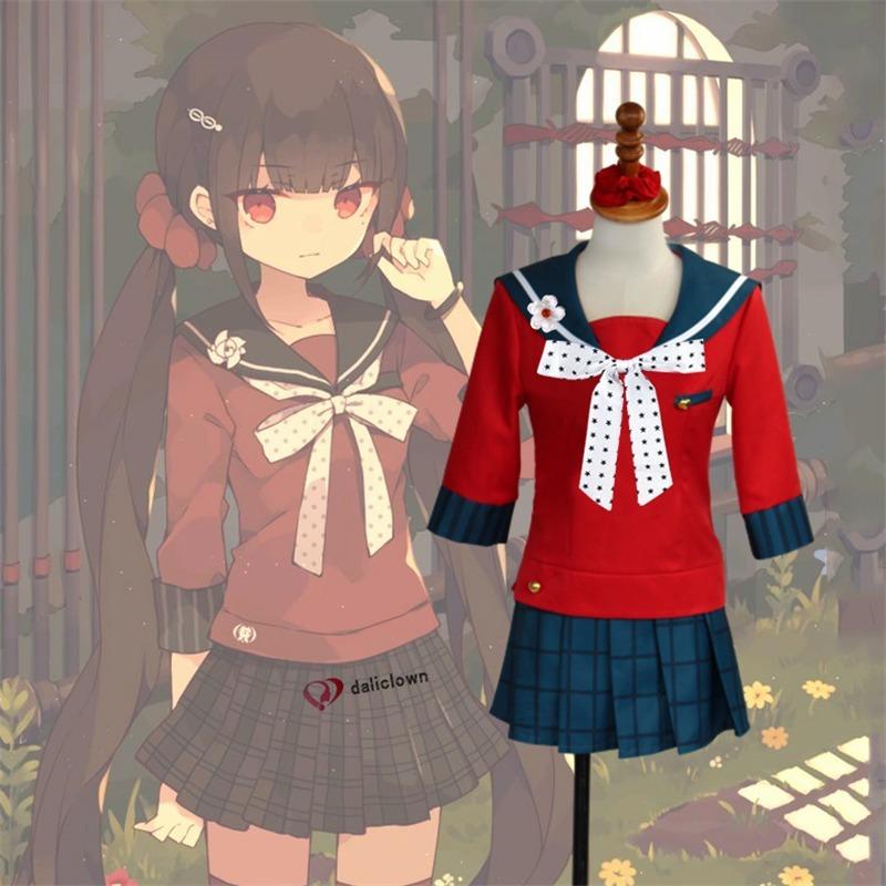 Danganronpa V3 Killing Harmony Harukawa Maki Školská uniforma Cosplay kostým