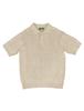 CLEVER FIELD Urban Cotton Cable Collar Knit_Oatmeal