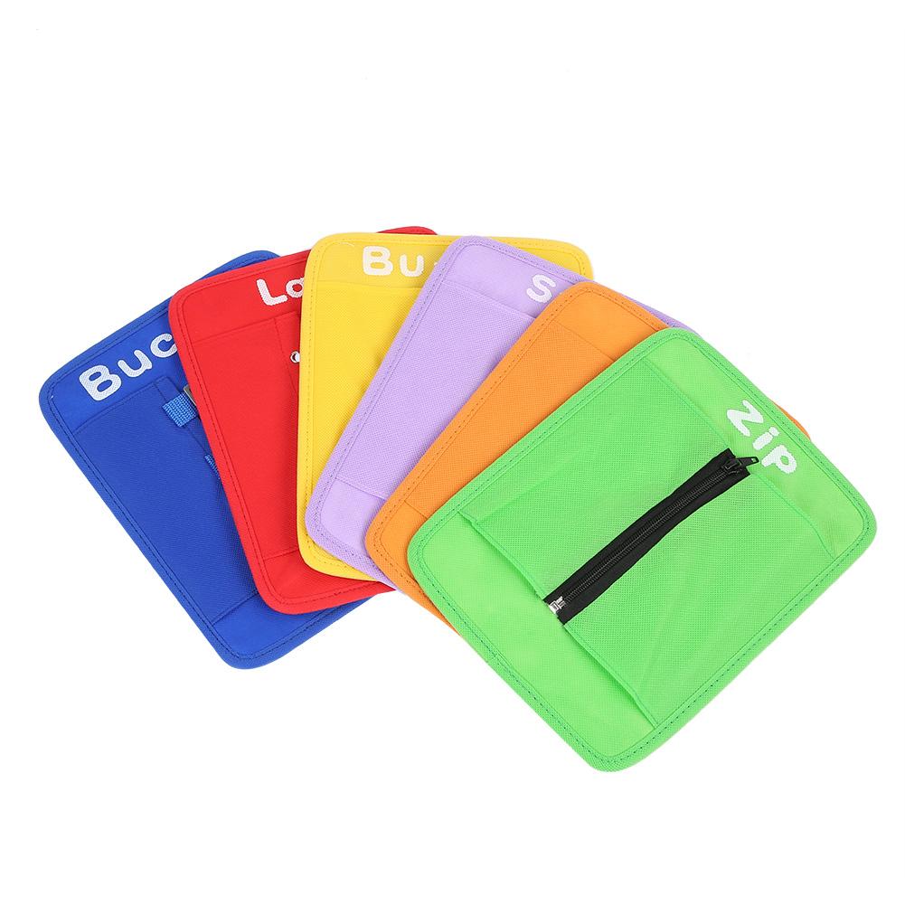 6pcs/ Set Learning Paper Board Kit Basic Skill for Life Toy Button Buckle Tie Intelligent Toys