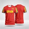 Maglietta da calcio estiva Spagna Top Stampa Maglia da calcio Uomo Maglietta casual traspirante Uomo Donna Maniche corte Top