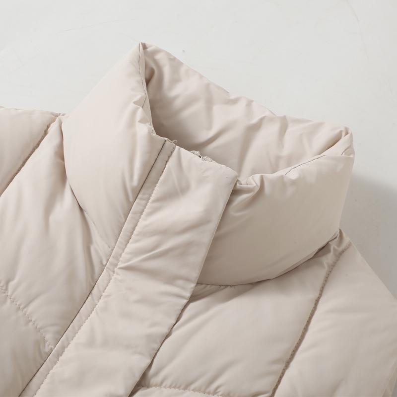 Moda Zima Krótka Kamizelka Kobieta Płaszcze Gruba Ciepła Bez Rękawów Parka Damskie Kurtki