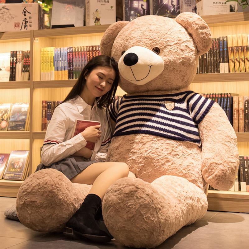Giant Plush Teddy Bear Pillow for Hugging and Sleeping - Perfect for Girls
