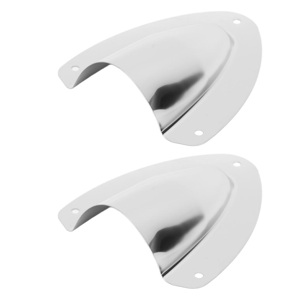 1 Pair Stainless Steel Clam Shell Vent Polished Marine Wire Cable Vent Cover for Yacht Boats Fishing Boats 100mm 3.93in