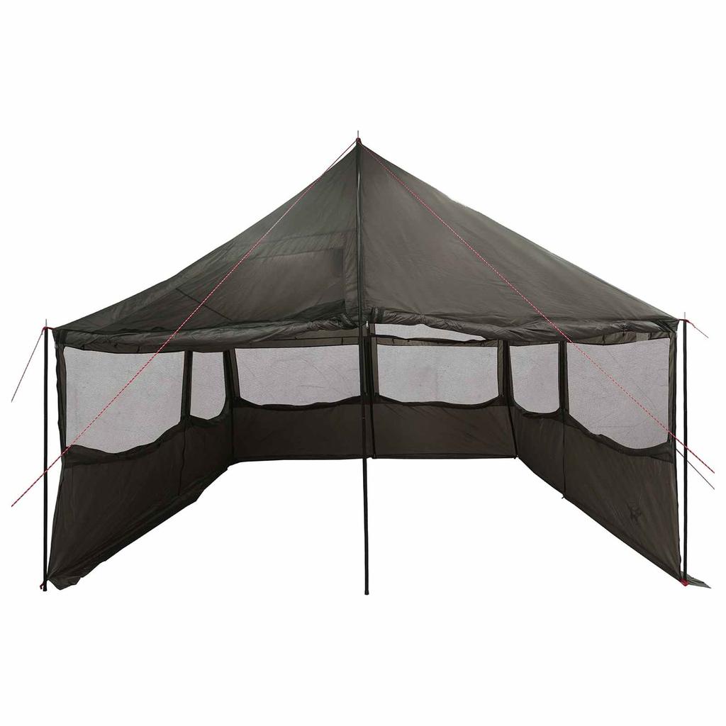 Family Tent Brown and Gray 450 x 400 x 265 cm Polyester and Steel
