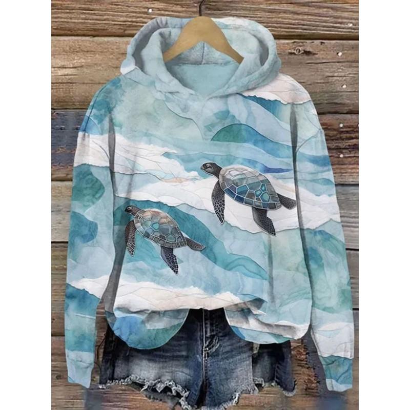 Womens Oversized Crewneck Sweatshirt With 3D Dog Print Christmas Collection